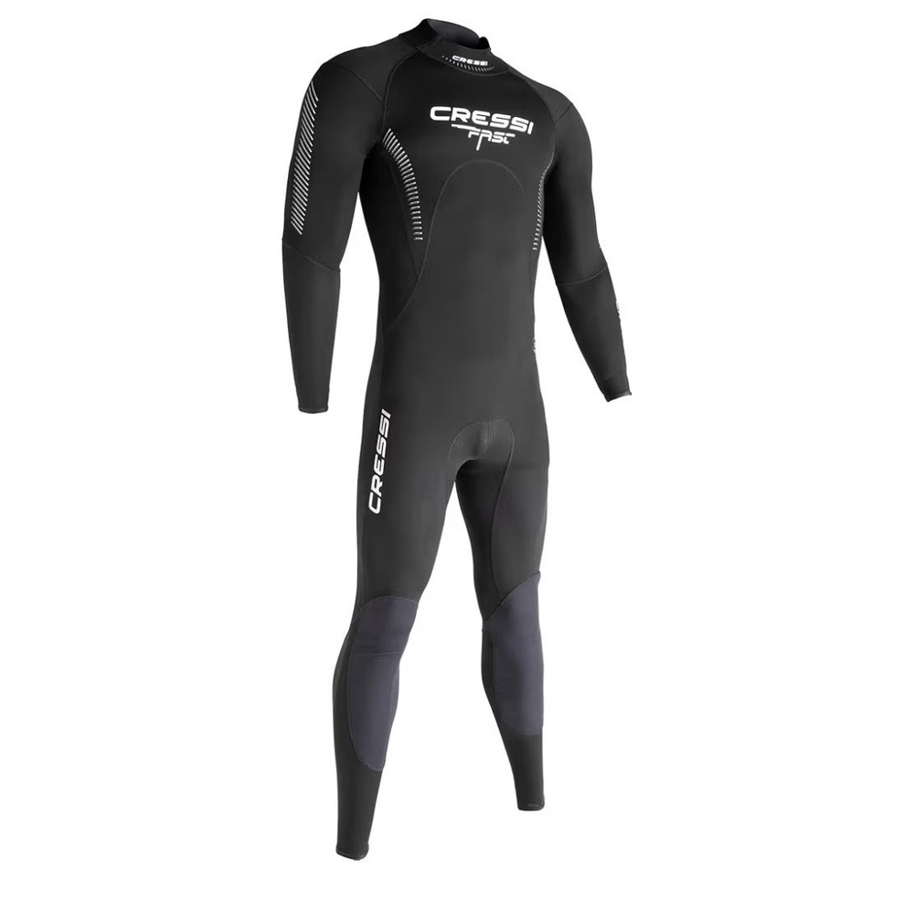 Cressi Men's Fast 1mm Back Zip Wetsuit Neoprene Scuba Diving Snorkel Black Large